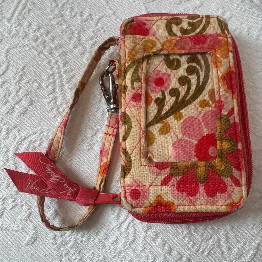 Used Vera Bradley Travel Wallet Folkloric Wristlet Wallet